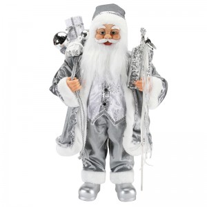 45 ~ 62cm Nollag Seasamh Santa Claus ornament Maisiú Maisiú Figurine Féile Saoire Féile Saoire Xmas Plush Mír