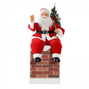 60n100cm Nollag simléir beoite Santa Claus le soilsiú maisiú ceoil ornáide maisiúcháin figurine Saoire k \\\\d